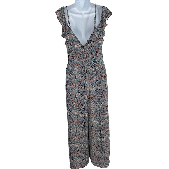 Cupcakes and Cashmere Off the Shoulder Strappy Jumpsuit Size 6 - Picture 4 of 11